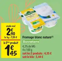 Les Comptoirs de la Bio Bonneterre Fromage blanc nature offre