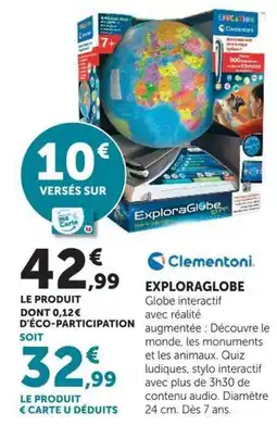 Hyper U Clementoni Exploraglobe offre