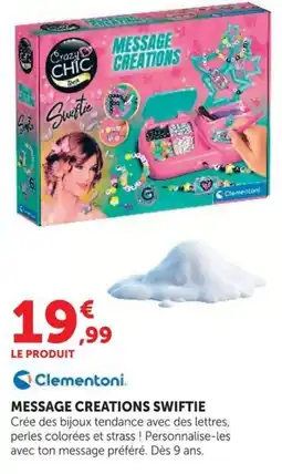 Hyper U Clementoni message creations swiftie offre