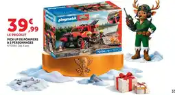 Hyper U Playmobil Pick Up de pompiers & 2 personnages offre