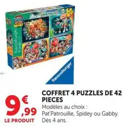 Hyper U Ravensburger COFFRET 4 PUZZLES offre
