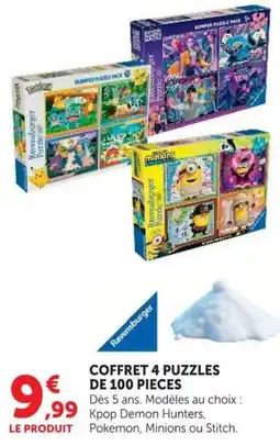 Hyper U Ravensburger coffret 4 puzzles offre