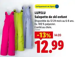Lidl LUPILU Salopette de ski enfant offre