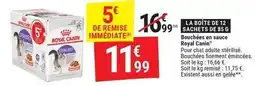 Gamm vert Royal - bouchees en sauce cani offre