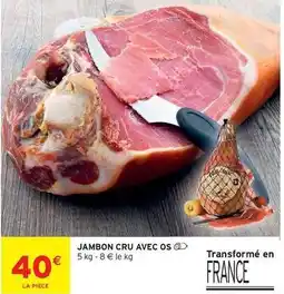 Intermarché Jambon cru avec os offre