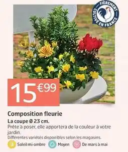 Jardiland Mars - composition fleurie offre