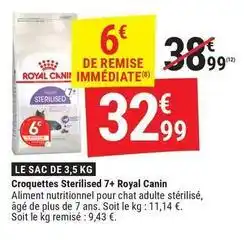 Royal canin - croquettes sterilised 7+