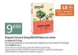 Jardiland Invivo - engrais corne & sang offre