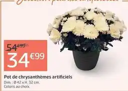 Jardiland Pot de chrysanthèmes artificiels offre