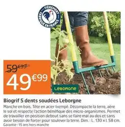 Jardiland Leborgne - biogrif 5 dents offre