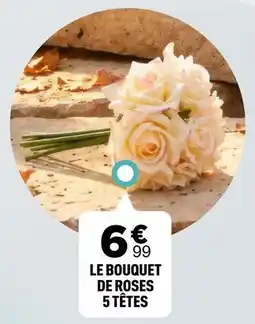 Centrakor Le bouquet de roses 5 têtes offre