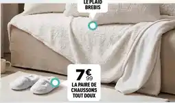 Centrakor La paire de chaussons tout doux offre
