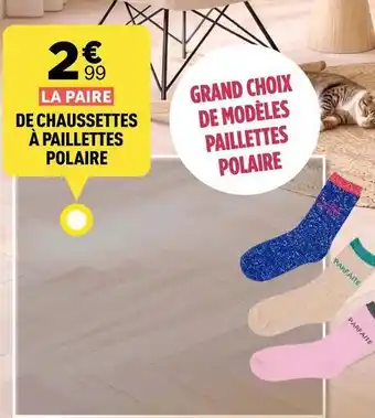 Polaire - chaussettes à paillettes
