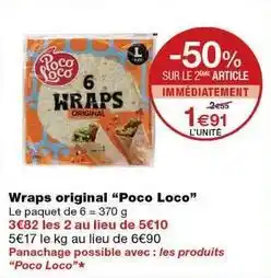 Monoprix Poco loco - wraps original offre