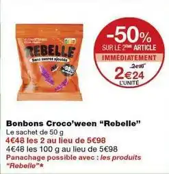Monoprix Bonbons crocoween offre