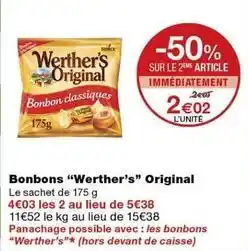 Monoprix Bonbons werther's original offre