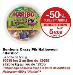 Monoprix Haribo - bonbons crazy pik offre