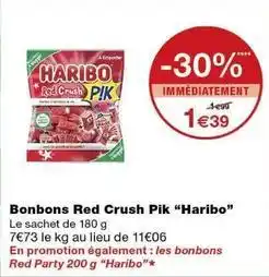 Monoprix Haribo - bonbons red crush pik offre