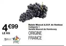 Monoprix Raisin muscat a.o.p. du ventoux offre