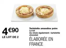 Monoprix Tartelette amandine poire le lot offre