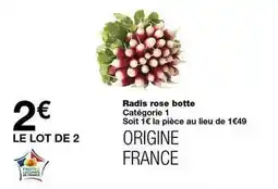 Monoprix Radis rose botte offre