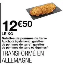 Monoprix Galettes de pommes de terre offre