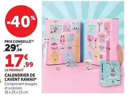 Hyper U The concept factory - calendrier de l'avent kawaii offre