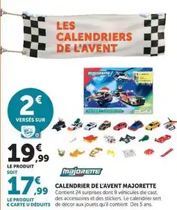 Hyper U Majorette - calendrier de l'avent offre