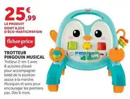 Hyper U Fisher-price - trotteur pingouin musical offre