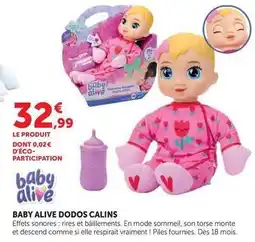 Hyper U Baby alive - dodos calins offre