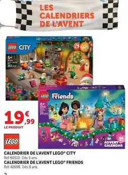 Super U Lego - calendrier de l'avent lego offre