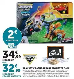 Super U Monster jam - playset crash&repare offre