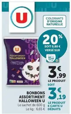Hyper U U - bonbons assortiment halloween offre