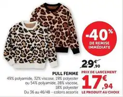 Hyper U Pull femme offre
