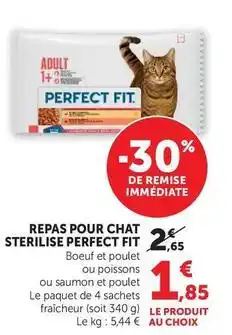 Hyper U Perfect fit - repas pour chat sterilise offre