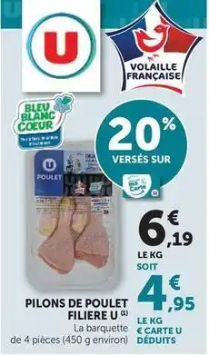 Hyper U U - pilons de poulet filiere offre