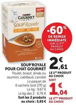 Hyper U Purina - soup royale pour chat gourmet offre