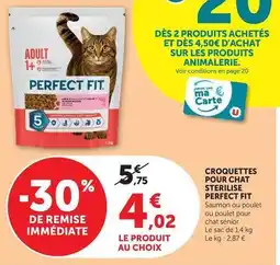 Hyper U Perfect fit - croquettes pour chat sterilise offre