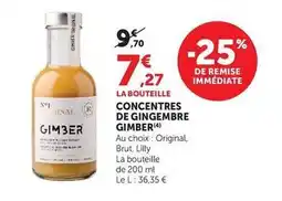 Super U Gimber - concentres de gingembre offre