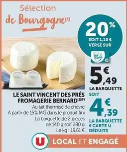 Super U U - le saint vincent des pres fromagerie bernard offre