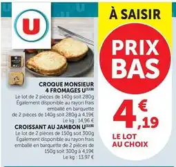 Super U U - croissant au jambon offre