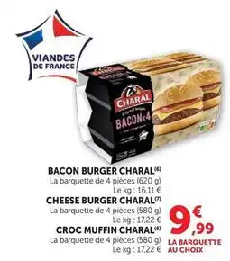 Super U Charal - bacon burger offre