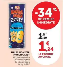 Super U Vico - tuiles monster munch crazy offre