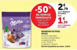 Super U Milka - bonbons de noel offre