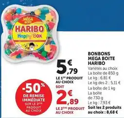Super U Haribo - bonbons mega boite offre