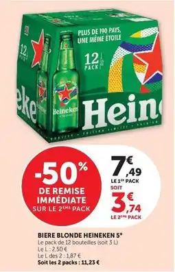 Super U Heineken - bière blonde offre
