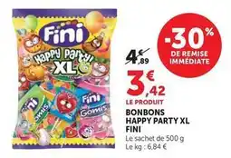 Super U Fini - bonbons happy party xl offre