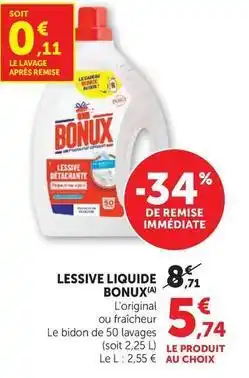 U Express Bonux - lessive liquide offre