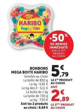 U Express Haribo - bonbons mega boite offre