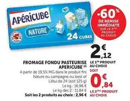 U Express Apéricube - fromage fondu pasteurise offre